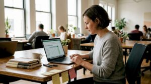 SaaS founder reviewing CAC stats spreadsheet